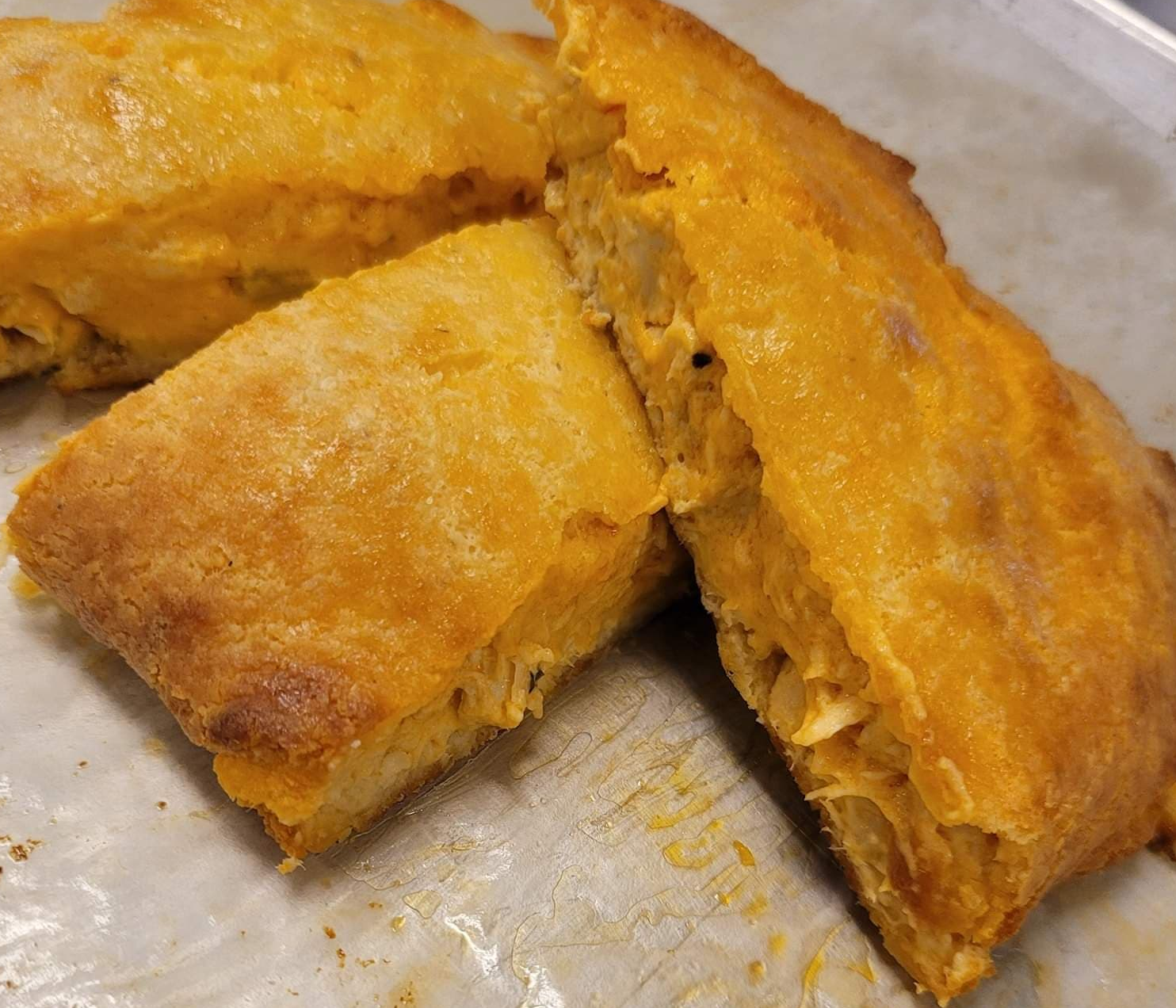 Keto Gluten-Free Buffalo Chicken Calzone